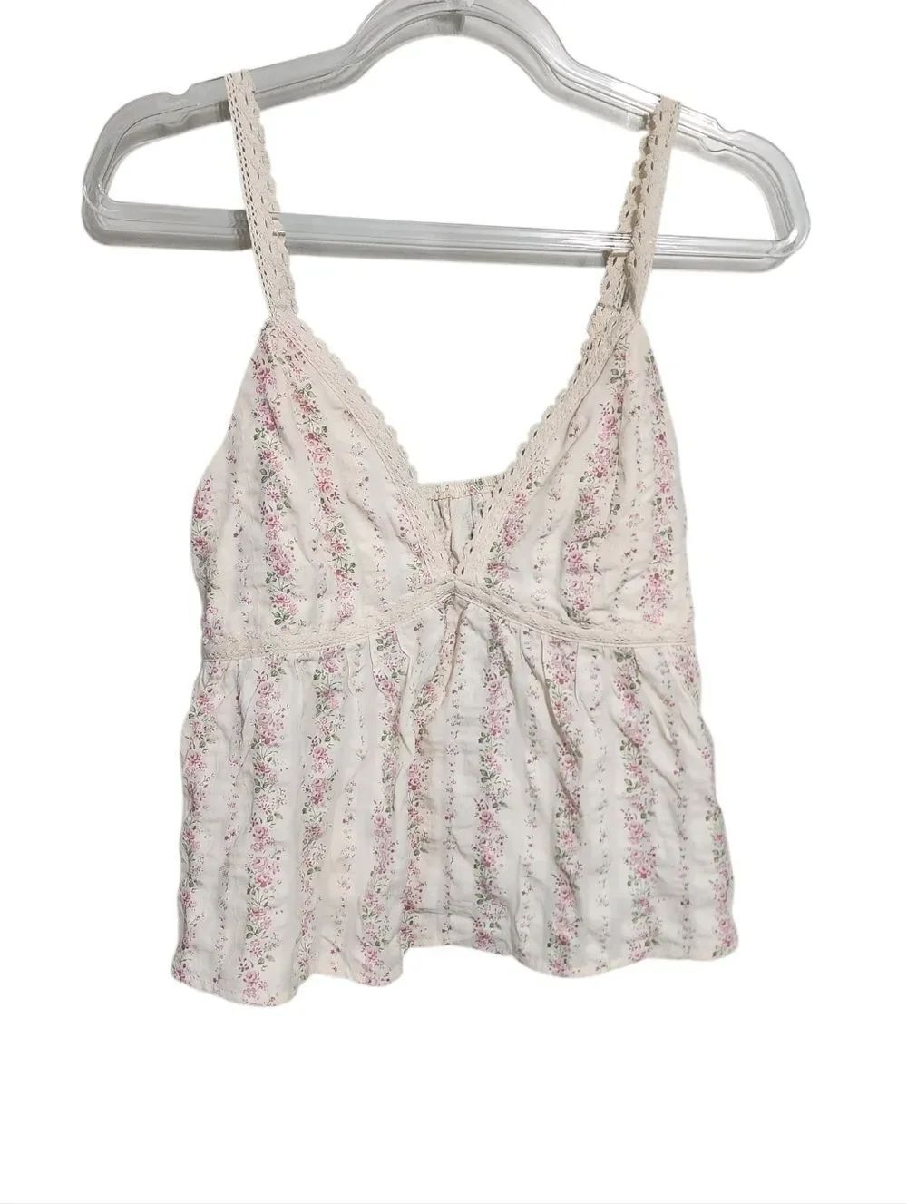 Cider Cami Top S Floral Lace Babydoll Coquette Cottage Feminine